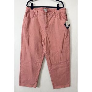 Ava & Viv Women's Size 20W Coral High-Rise Slim Straight Ankle Jeans NWT